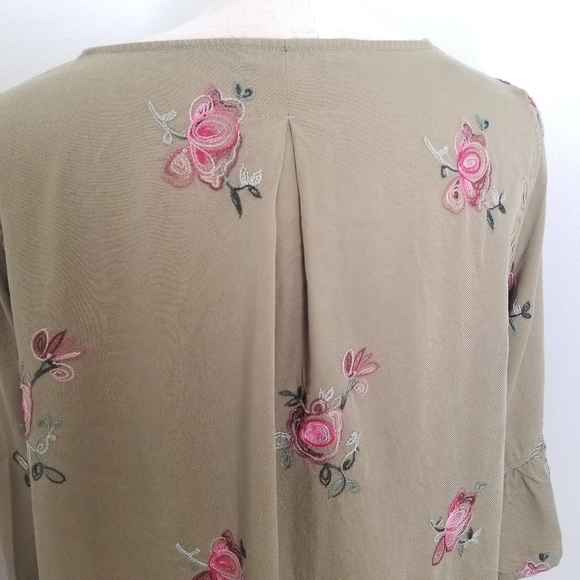 John Mark Green Embroidered Floral Tunic Size Large - Picture 11 of 16